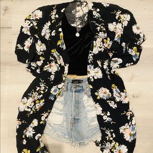 Brandy Melville Floral Kimono